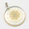 Alloy Resin Pendants RESI-S321-07-2