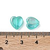 Green AB color Plated Acrylic Heart Beads X-PL539-837-4