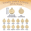 24Pcs 12 Style Brass Charms KK-TA0001-09-4