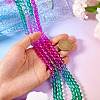 2 Strands Baking Paint Transparent Glass Beads DGLA-TA0001-20C-6