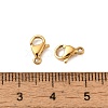 Ion Plating(IP) 304 Stainless Steel Lobster Claw Clasps Hand Polished X-STAS-AB09-G-01-3