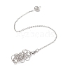 304 Stainless Steel Chain Macrame Pouch Empty Stone Holder Dowsing Pendulums PALLOY-JF02877-02-1