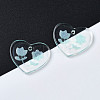 Transparent Resin Pendants RESI-N030-001C-4