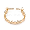 Rack Plating Brass Open Cuff Ring Settings X-KK-G455-14G-4