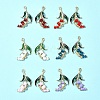 12Pcs 12 Styles Alloy Enamel Pendants ENAM-FS0001-89-7