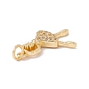 Brass Micro Pave Cubic Zirconia Pendants KK-G415-22G-3