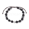 Gemstone Braided Bead Bracelets BJEW-JB11139-02-1