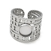 304 Stainless Steel Cuff Ring Components SA-CBA37BC-15A-P-2