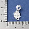 925 Sterling Silver Clover European Dangle Charms STER-H115-09S-3