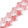 Cherry Quartz Glass Beads Strands G-I369-A14-01-1