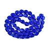 Frosted Glass Beads Strands GLAA-T023-30F-2