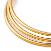 7 cs PVD Vacuum Plating 304 Stainless Steel Bangles Set for Women BJEW-A011-09G-G-3