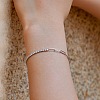 Rhodium Plated 925 Sterling Silver Pave Clear Cubic Zirconia Paperclip Chain Bracelets for Women BJEW-Q346-01P-2