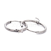 Tarnish Resistant 201 Stainless Steel Huggie Hoop Earring Findings STAS-P283-01O-P-2