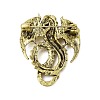 Retro Antique Golden Animal Alloy Brooches for Backpack Clothes JEWB-S040-02A-AG-3