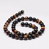 Natural Tiger Eye Bead Strands G-K153-B39-8mm-A-2