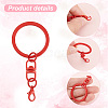   36Pcs 9 Colors Spray Painted Iron Keychain Swivel Clasps FIND-AR0004-01-4