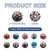 Spritewelry 64Pcs 8 Colors Two-Tone Handmade Polymer Clay Disco Ball Beads RB-SW0001-01-12