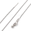 1mm Rack Plating Brass Box Chain Adjustable Slider Necklaces for Women Men MAK-L044-01P-4