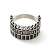 316 Stainless Steel Arrow Finger Ring RJEW-C030-03E-AS-2