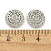 Rack Plating Brass Micro Pave Clear Cubic Zirconia Bead Caps KK-K386-12P-3