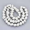 Electroplated Natural Lava Rock Beads Strands G-S352-29S-2