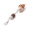 6Pcs Natural Freshwater Shell & Alloy Pendant Decorations HJEW-JM02735-5