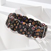 Handmade Millefiori Lampwork Beaded Stretch Bracelets for Men Women BJEW-G738-01A-02-3