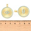 Brass Micro Pave Sky Blue Cubic Zirconia Pendants CU-CBA6938-06G-02-3