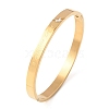 A Lifetime Lover 304 Stainless Steel Micro Pave Cubic Zirconia Hinged Bangles for Women BJEW-B161-12G-02-4