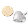 Anti-Tarnish 304 Stainless Steel Heart Locket Pendant Cable Chain Necklaces for Women NJEW-M050-04E-P-5