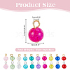 160Pcs Crackle Glass Pendants PALLOY-HY00086-2