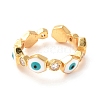 Evil Eye Golden Enamel Cuff Rings for Women KK-G404-06B-G-1