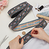 10 Yards Ethnic Style Polyester Jacquard Flower Ribbon OCOR-WH0078-185B-3