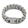 304 Stainless Steel Cuban Link Chain Bracelets for Men BJEW-B102-06P-1