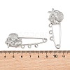 Shell Shape 304 Stainless Steel Safety Pins Brooch Findings SA-CBA098D-16J-P03-3