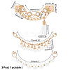 3Pcs 3 Styles Alloy Chain for DIY Keychains MOBA-AR0001-01-2