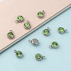 201 Stainless Steel Rhinestone Charms STAS-S068-08-3