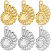 12Pcs 2 Colors 304 Stainless Steel Pendant Cabochon Settings STAS-BBC0007-39-7