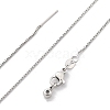 1mm Rack Plating Brass Box Chain Adjustable Slider Necklaces for Women Men MAK-L044-02P-4