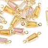 SHEGRACE Brass Pave Cubic Zirconia Trapezoid Connector Charms XGRQ2O349-444G-1