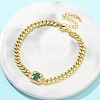 Brass Micro Pave Cubic Zirconia Bracelets BJEW-S158-05G-1