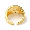 Rack Plating Brass Open Cuff Rings for Women RJEW-M162-19G-3