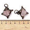 Natural Rose Quartz Merkaba Star Pendants G-C144-01R-02-3