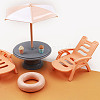 Plastic Beach Chair & Umbrella Mini Model PW-WG63BA5-01-3