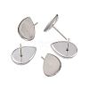 Tarnish Resistant Earring Cabochon Settings 304 Stainless Steel Ear Studs Blank Settings LS-STAS-Q170-13-1