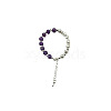 Natural Amethyst Round Beaded Bracelet NC1314-08-1