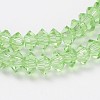 Faceted Bicone Transparent Glass Bead Strands GLAA-J082-A10-1