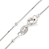 925 Sterling Silver Box Chain Necklaces NJEW-C052-17P-2