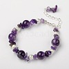 Amethyst Bracelets X-BJEW-JB01391-02-1